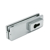 Замок (150R PSS) угловой с круглым ригелем, с ответной частью на стену, нерж. сталь полированная