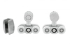 Комплект (613 aura) малый, 2 каретки, 2 стопора, 1 направляющая, нерж. сталь матовая